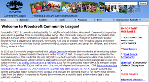 Woodcroft Community League Website Screenshot